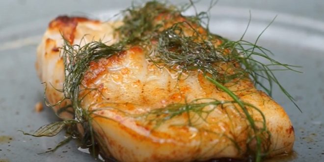 Blancs de turbot accompagnées de beurre citronné