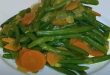 Haricots verts et carotte en salade