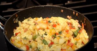 Faire omelette méditerranéenne à la sauce