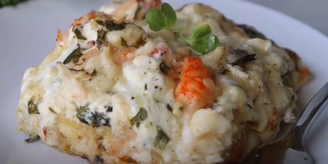 Lasagne Froide aux fruits de mer avec fromage
