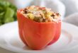 Moitiés de poivrons farcies à la ratatouille