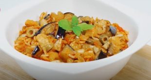 Nouilles à la caponata fait maison ingrédients
