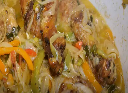 Préparation de Poulet aux fruits et aux Moutardes