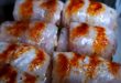 Rouleaux de poisson nappés de sauce au Crabe