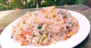 Riz sauté aux légumes colorés