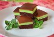 Carrés aux pépites de chocolat à la menthe